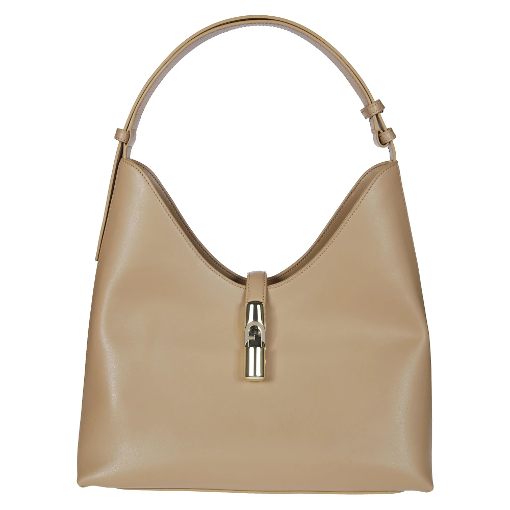 Furla Elegante Hobo Tas met Druppelontwerp Beige Dames