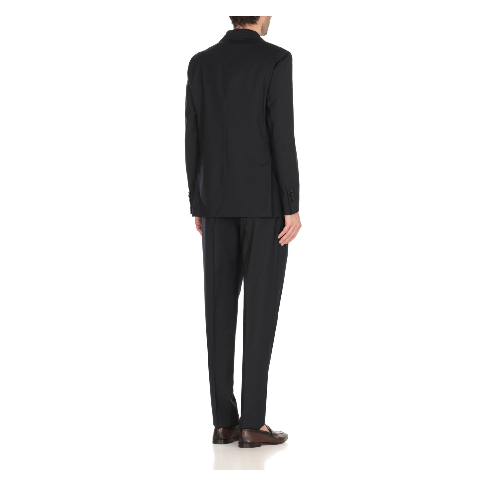 Lardini Blauw Wollen Pak met Iconische Pin Blue Heren