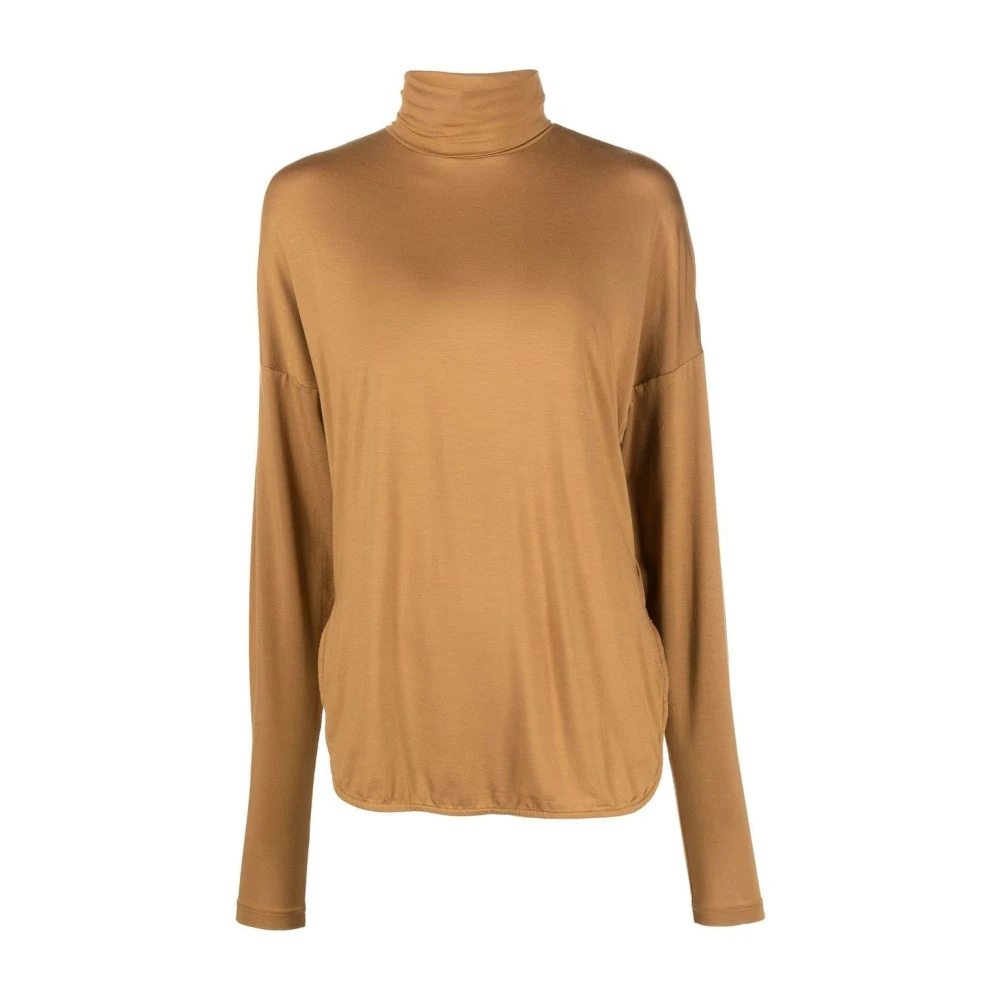 Eleventy Bruine Casual Sweater met Lange Mouwen Brown Dames