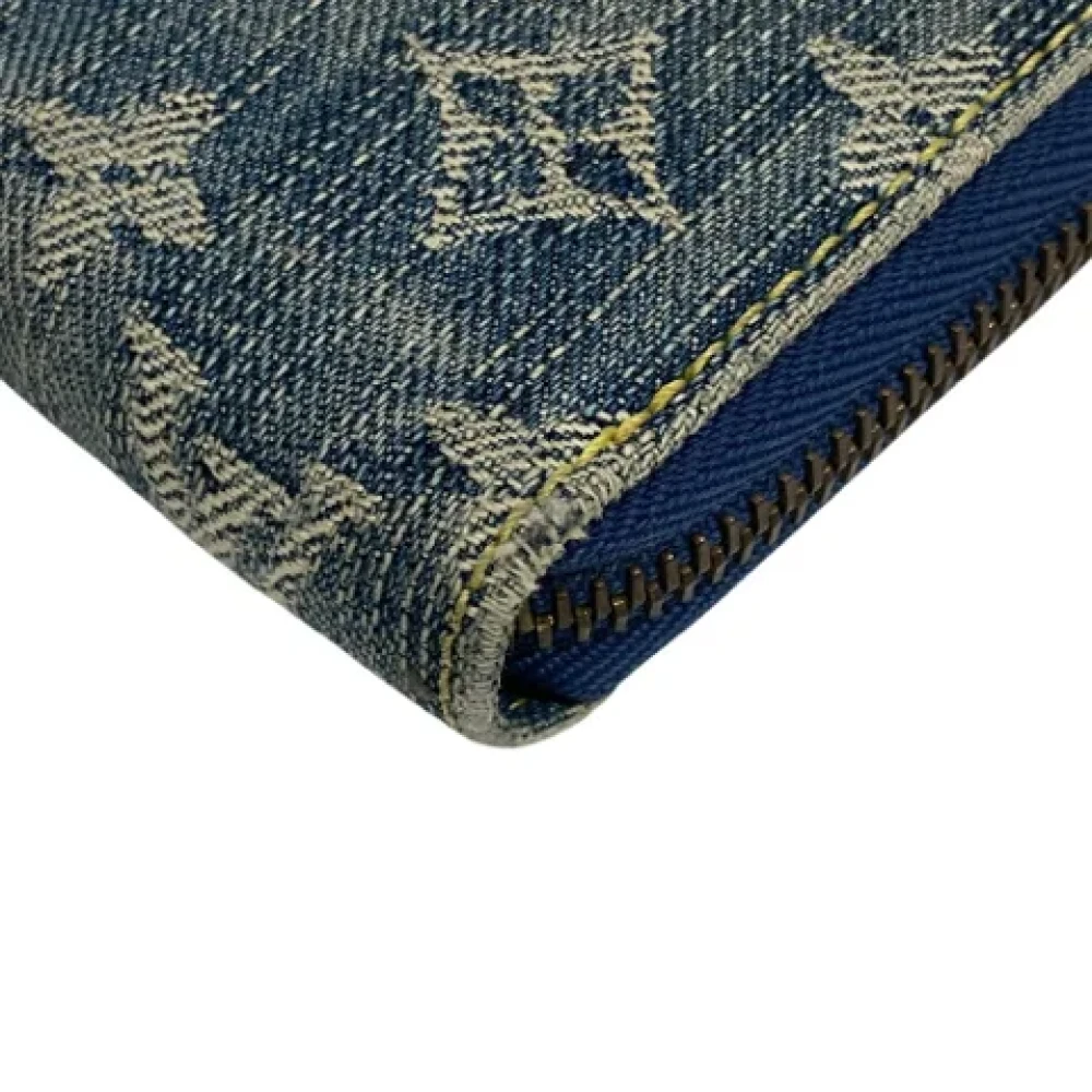 Louis Vuitton Vintage Pre-owned Denim wallets Blue Dames