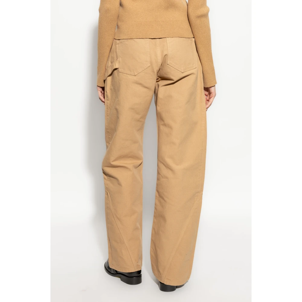 JW Anderson Jeans met logo Beige Dames