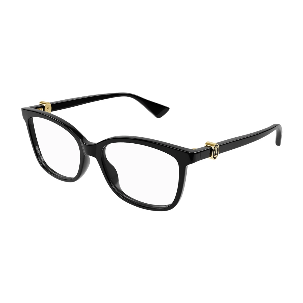 Cartier Vierkante brilmontuur met Double C-detail Black Dames