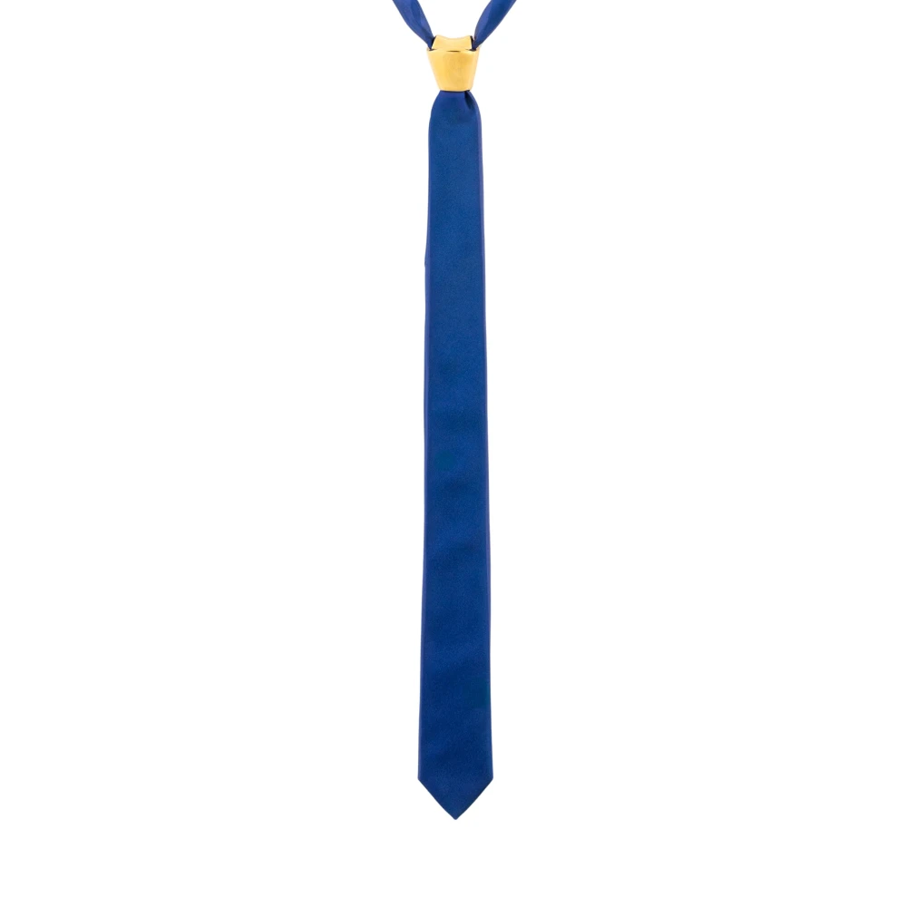 Corsinelabedoli Zijden stropdas met keramische knoop Blue Heren