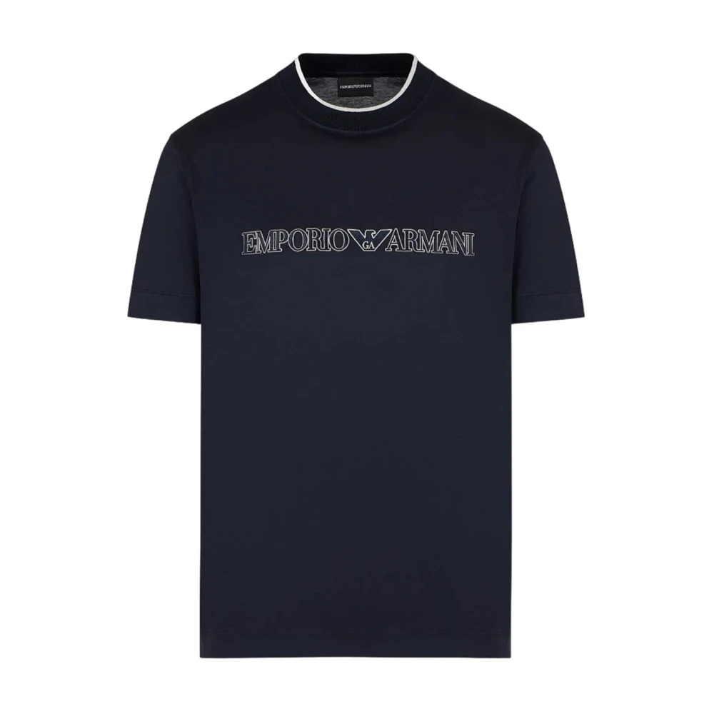 Emporio Armani 3D1Td4-1Juvz Kortärmad Mode T-shirt Blue, Herr
