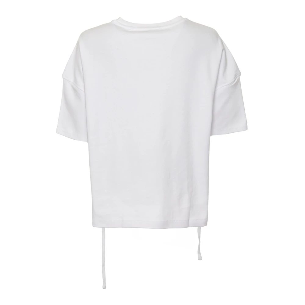 Daily Paper T-shirt met Ronde Hals en Logo Borduursel White Dames