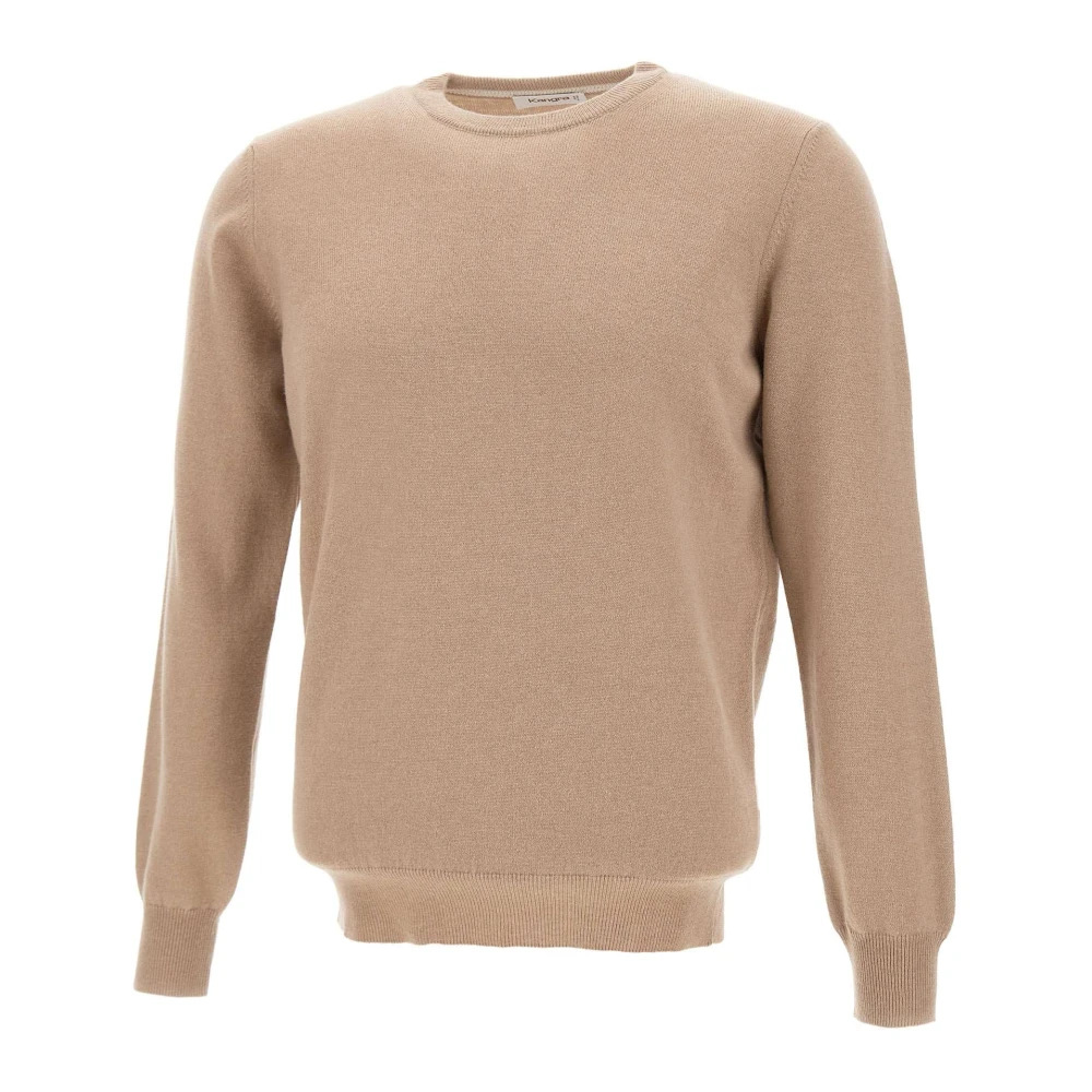 Kangra Men's Beige Round-Neck Knitwear, 3XL, Crew Neck Jumper
