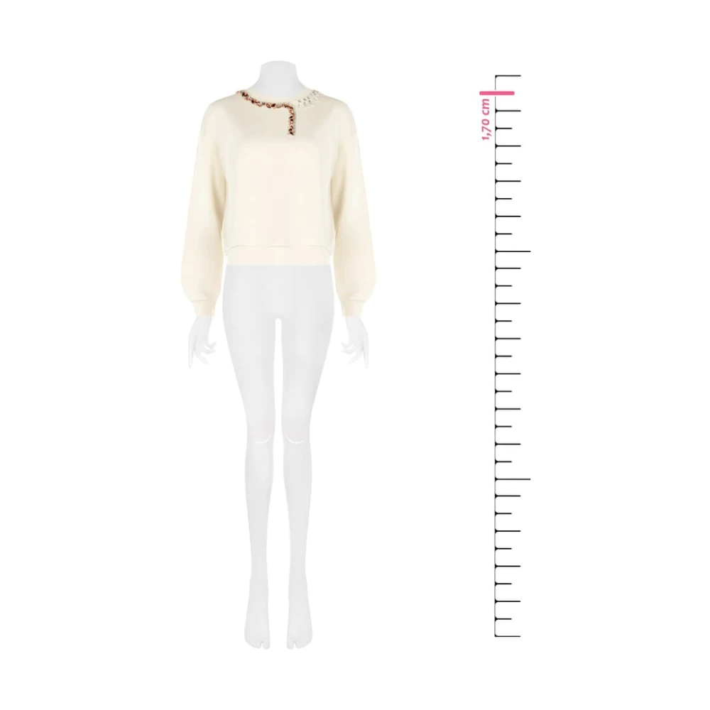 RINASCIMENTO Herfst Winter Sweatshirt Collectie 2024 25 Beige Dames