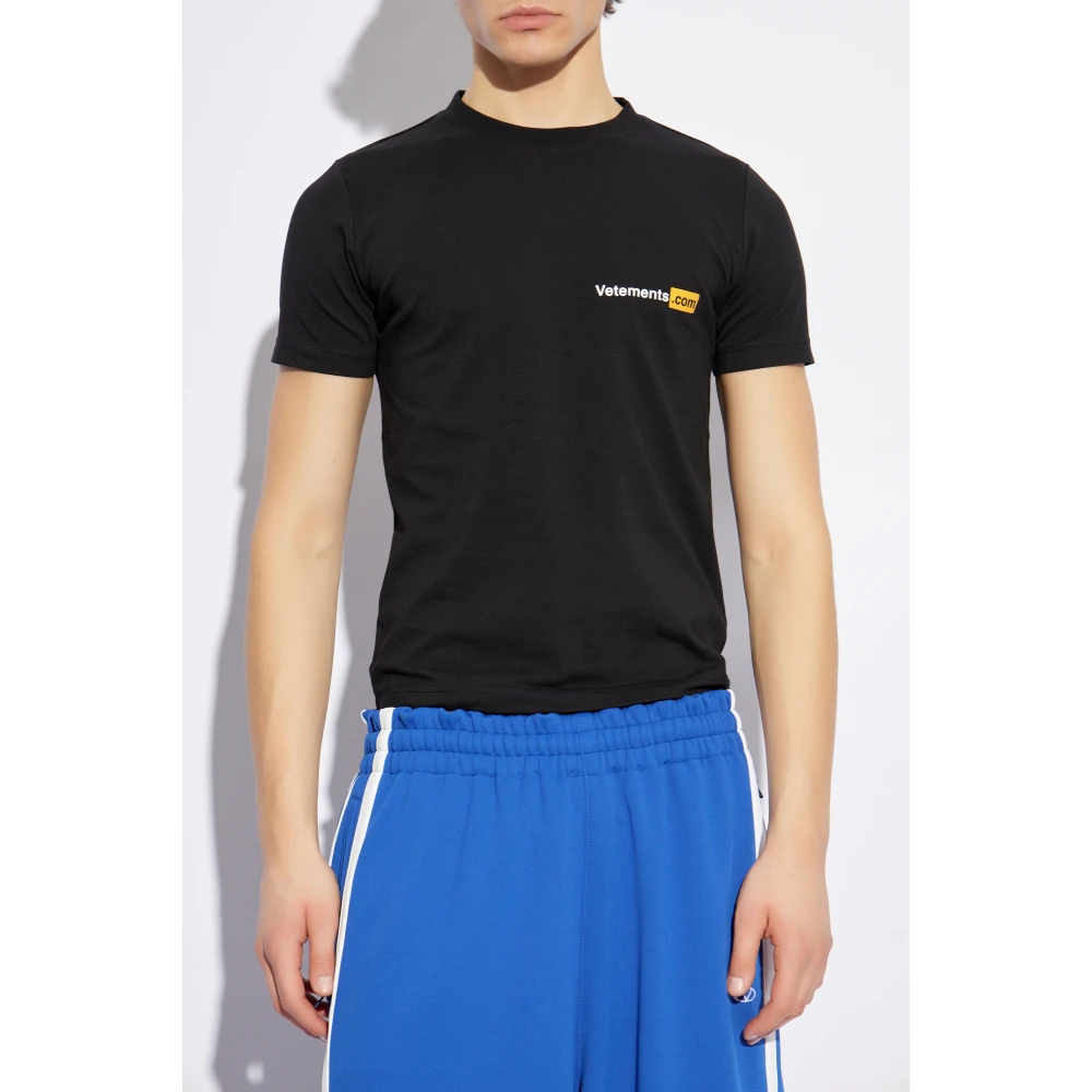 Vetements Bedrukt T-shirt Black Heren