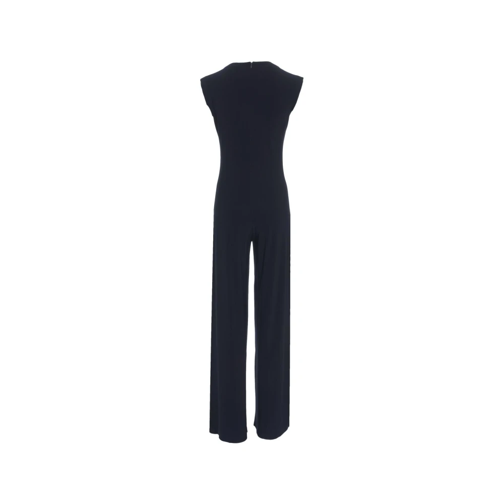 Norma Kamali Blauwe Mouwloze Jumpsuit Damesmode Blue Dames