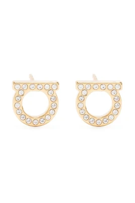 Crystal Gancini Stud Earrings