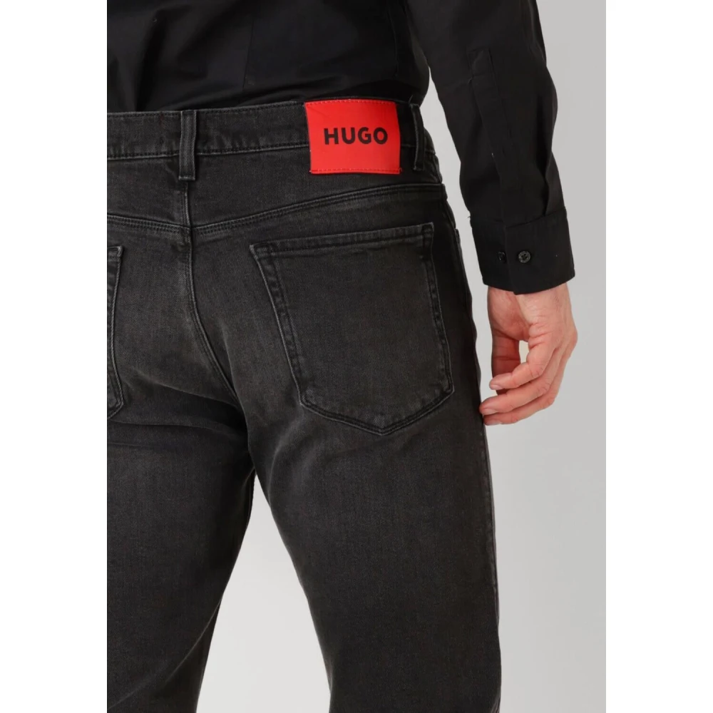 Hugo Boss Slim Fit Zwarte Jeans voor Heren Black Heren