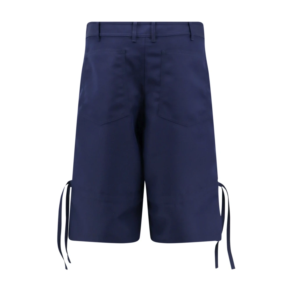 Comme des Garçons Blauwe Shorts met knoop en rits Blue Heren