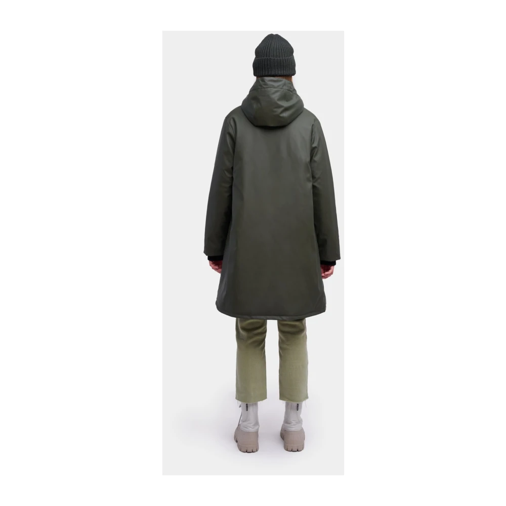 Stutterheim Warm A-Line Regenjas voor Vrouwen Green Dames