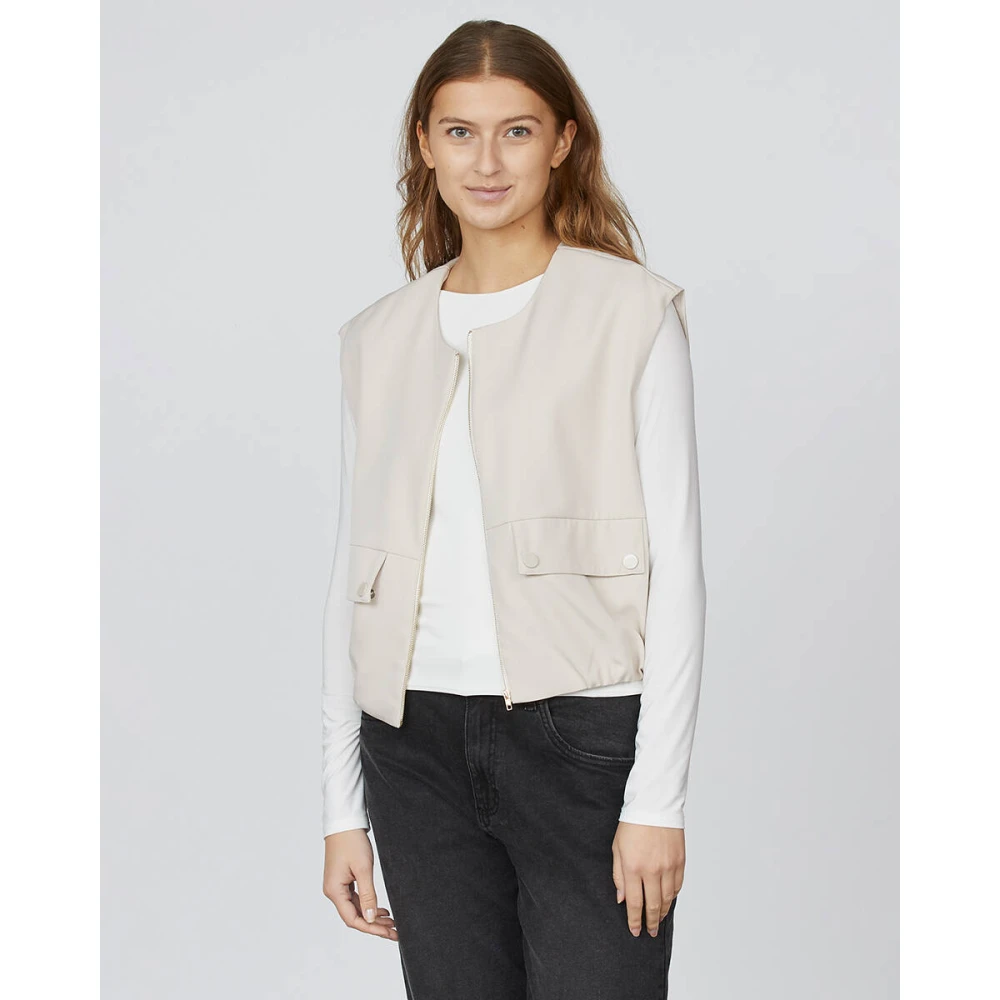 Sisters Point Stijlvolle Vest Garwin-Ve Beige Dames