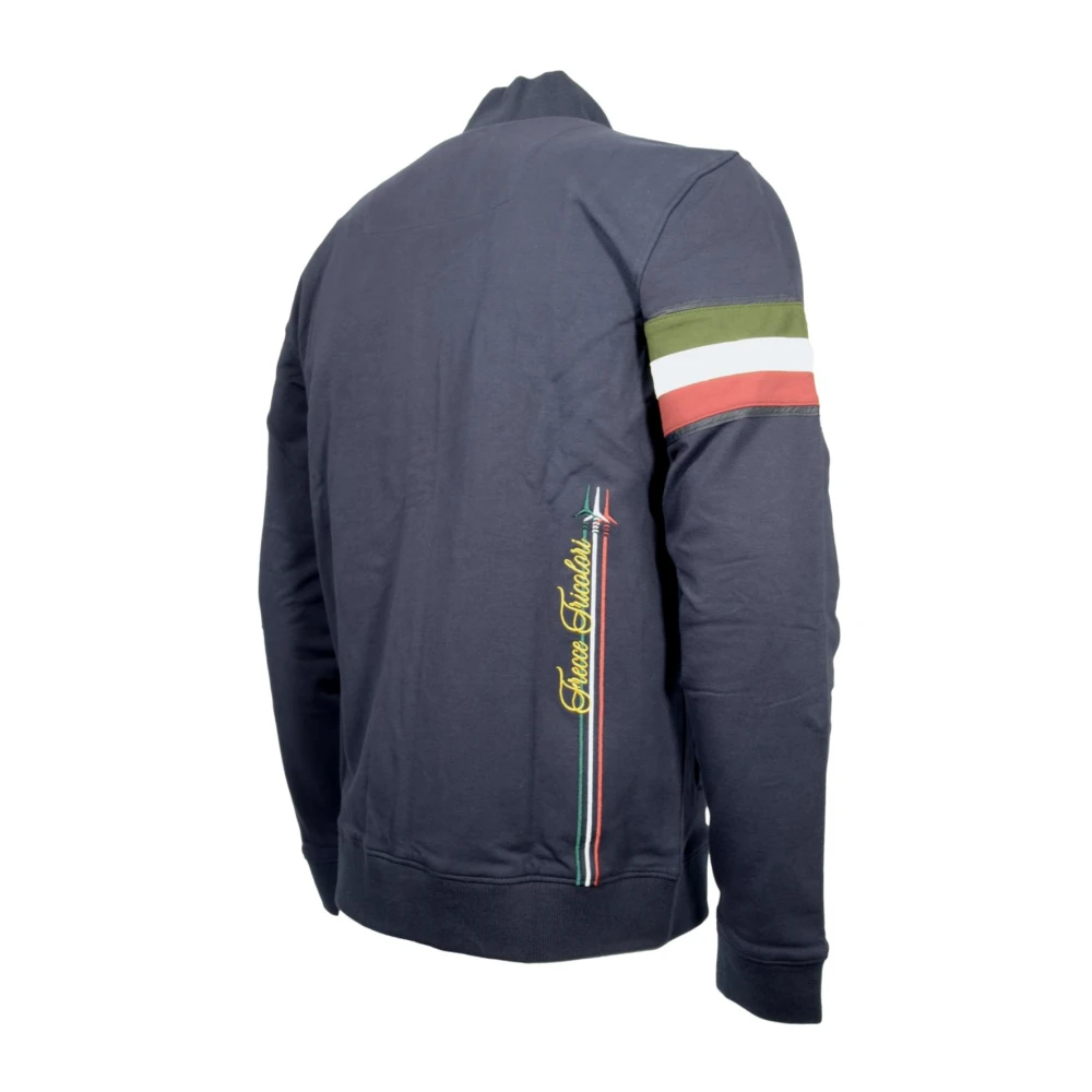 aeronautica militare Tricolor Arrows Full-Zip Sweater Blauw Blue Heren