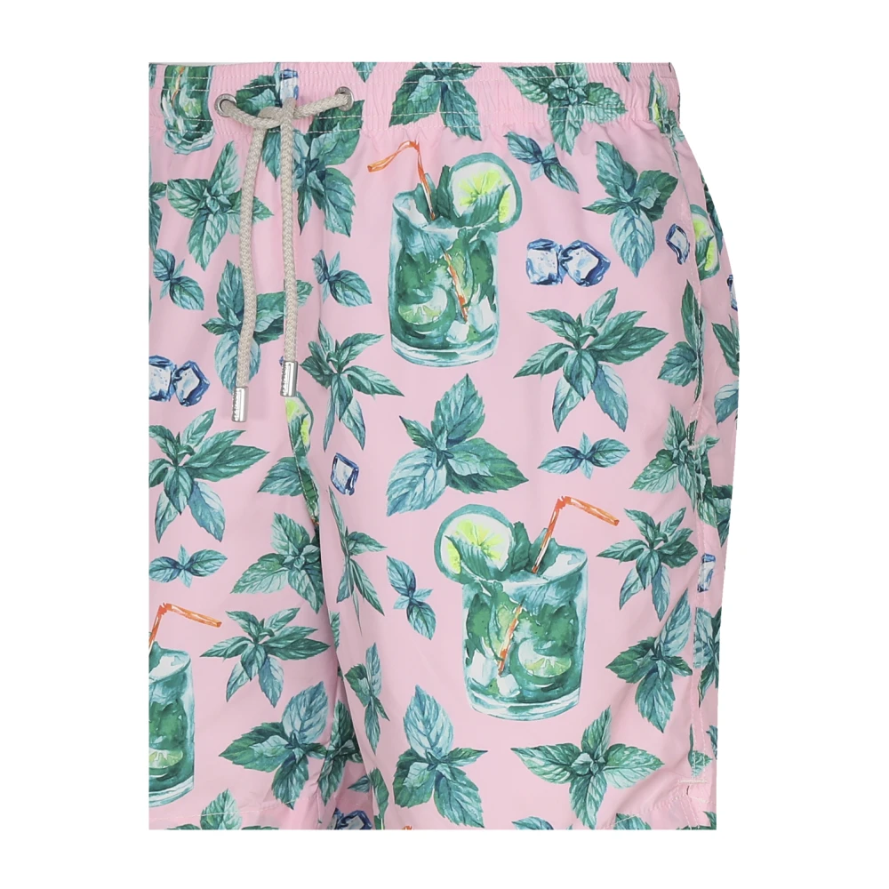 MC2 Saint Barth Mojito Print Roze Nylon Strandkleding Multicolor Heren