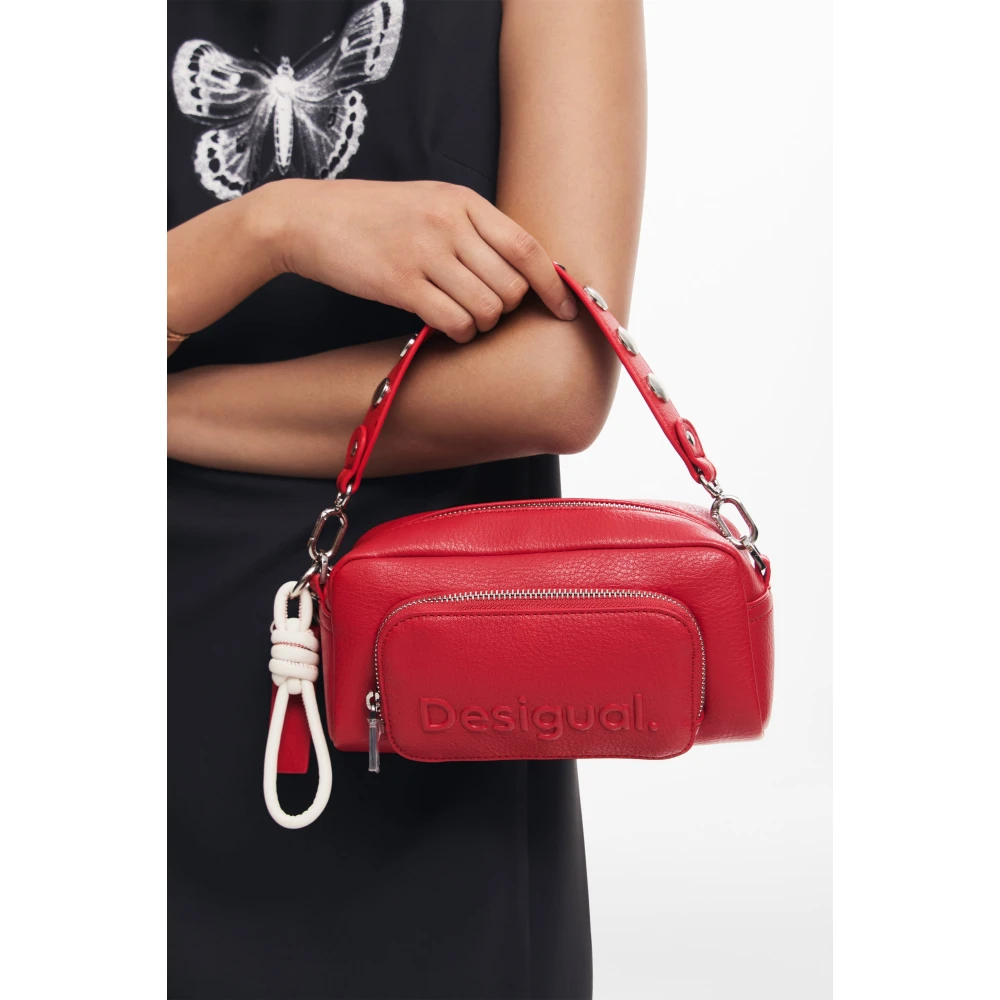 Desigual Rode Schoudertas met Ritssluiting Red Dames