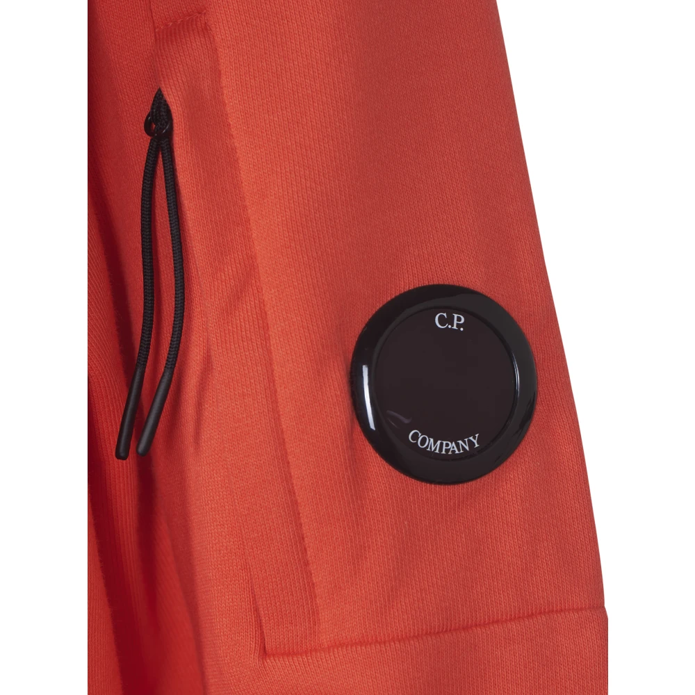 C.P. Company Diagonal Raised Fleece Crew Neck Sweatshirt Red Heren
