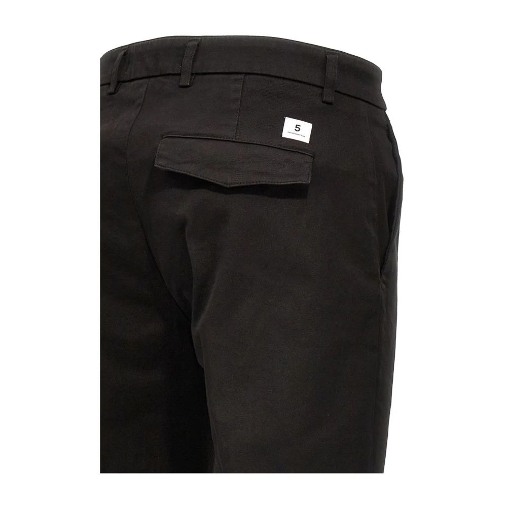 Department Five Stretch Chino Broek met Piping Black Heren