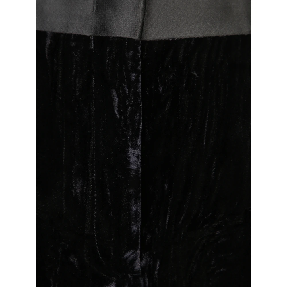 PS By Paul Smith Luxe Paarse Fluwelen Broek Black Dames
