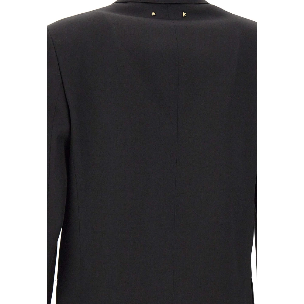 Golden Goose Zwarte Wol Dave Blazer Jas Black Heren
