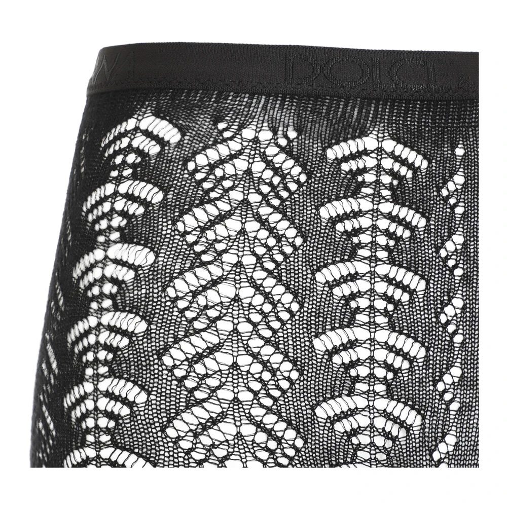 Dolce & Gabbana Zwarte Doorschijnende Panty Black Dames