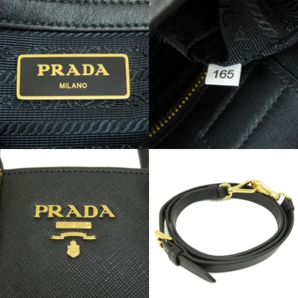 Prada Vintage Pre-owned Leather totes Black Dames