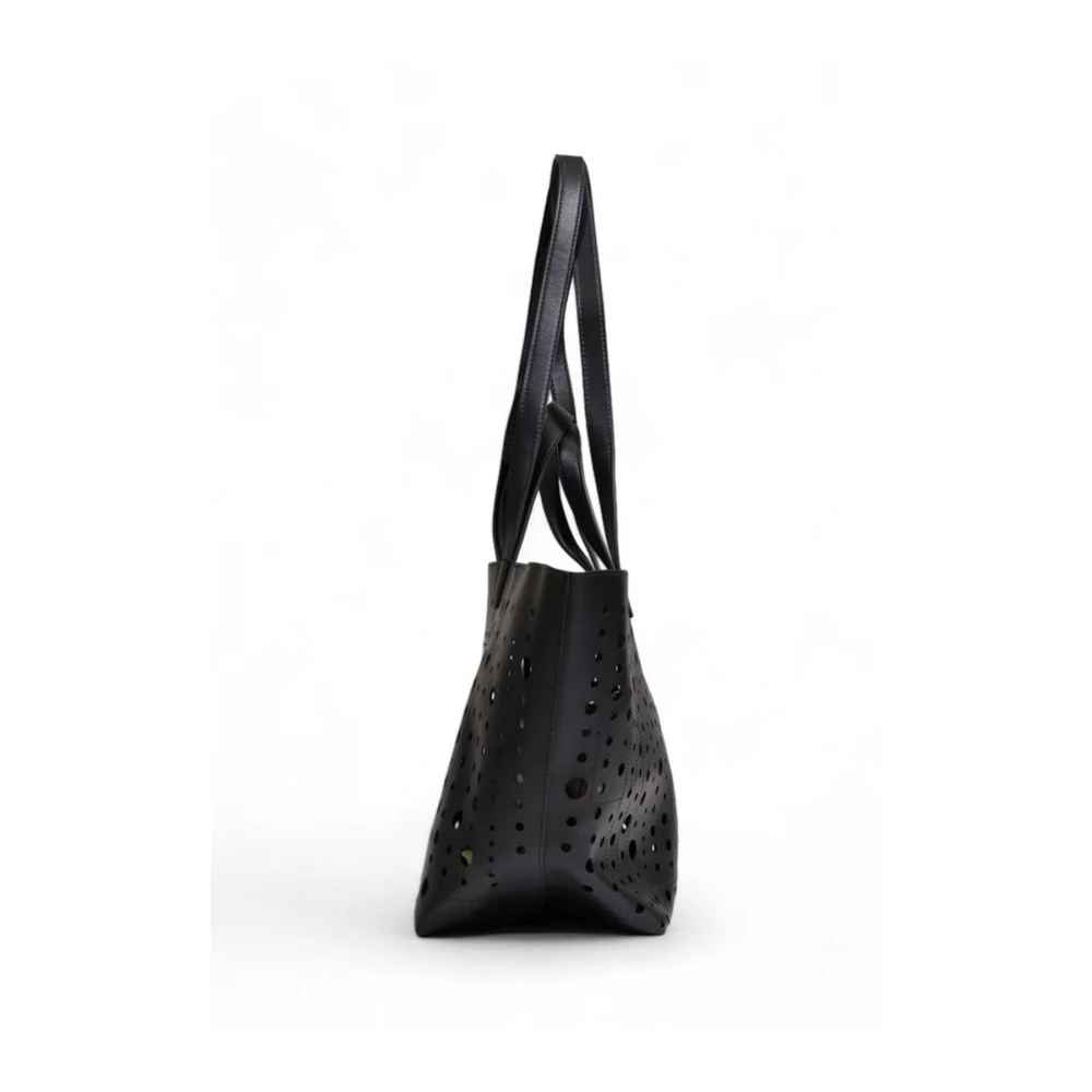 Desigual Gestructureerde polyethyleen handtas voor vrouwen Black Dames