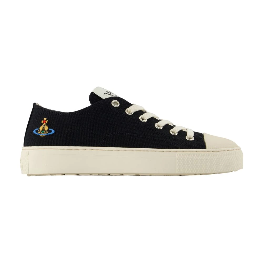 Vivienne Westwood Women's Black Sneakers, 7 Uk, Plimsoll Low Trainers