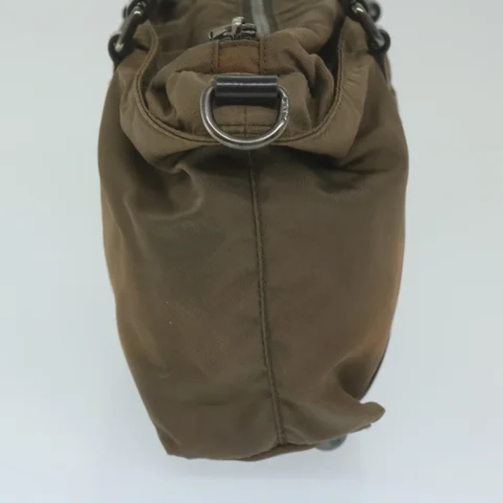 Prada Vintage Pre-owned Nylon handbags Green Dames