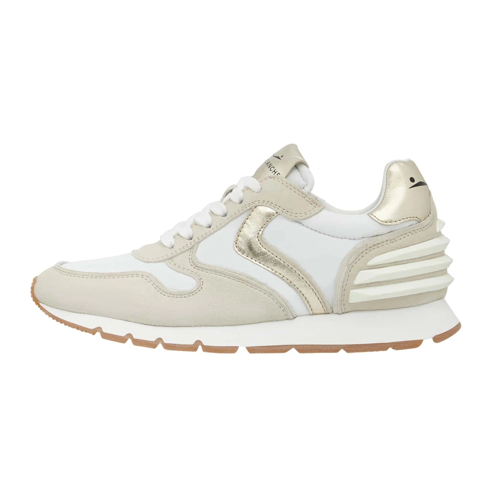 Voile blanche Suede and technical fabric sneakers Julia Power Beige Dames