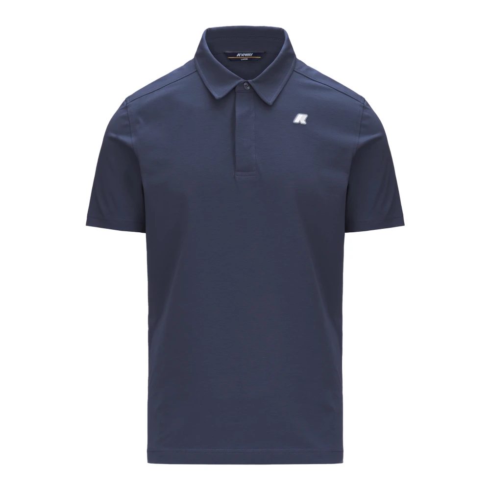 K-Way Hombre Azul - Polo De Punto Ligero Elástico - Tops - 2XL