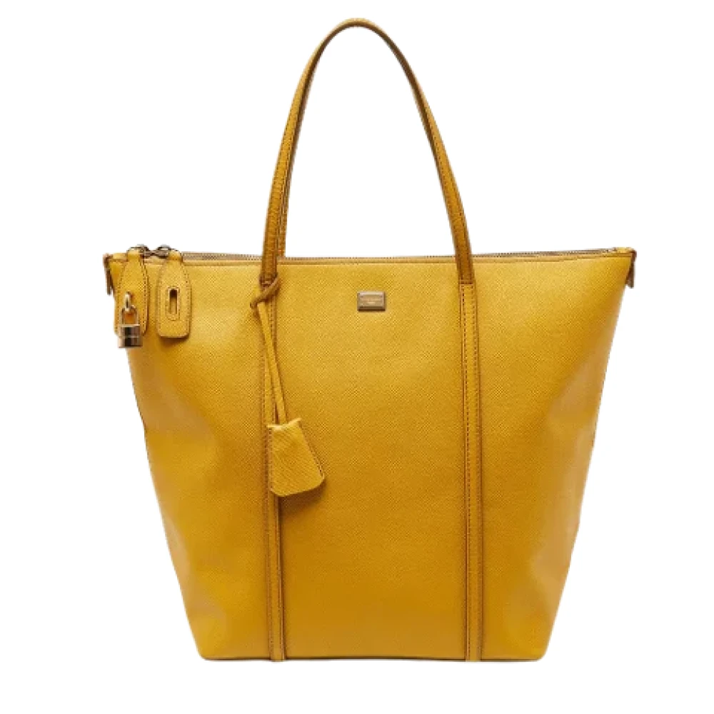 Dolce & Gabbana Pre-owned Leather totes Yellow Dames