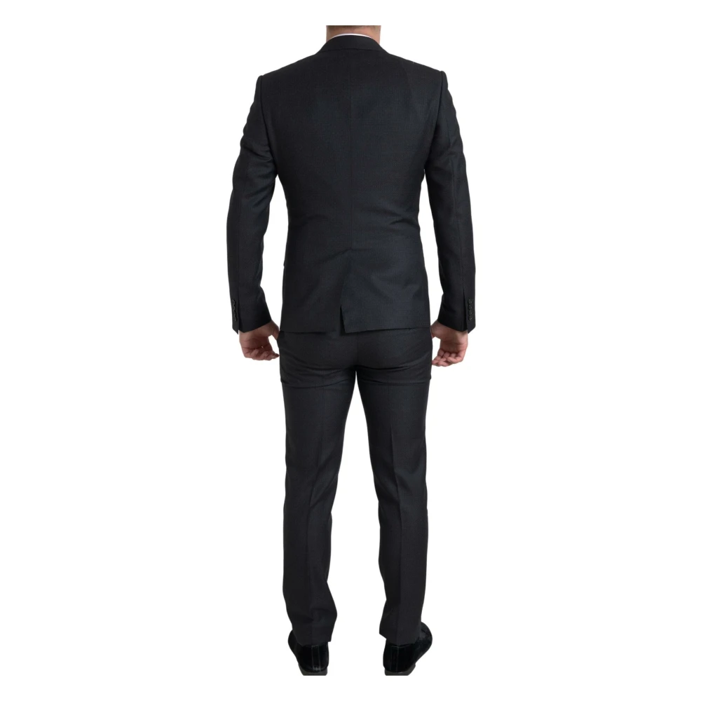 Dolce & Gabbana Elegant zwart Martini Slim Fit Pak Black Heren