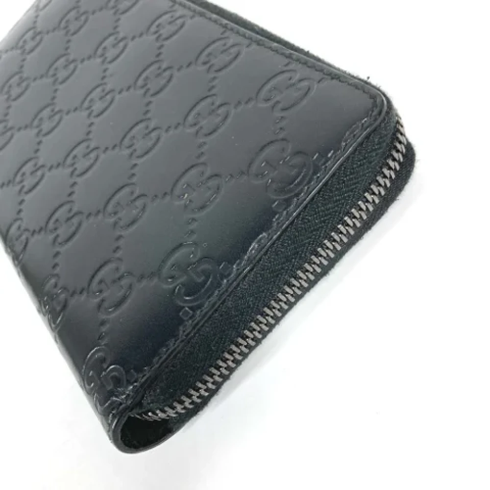 Gucci Vintage Pre-owned Leather wallets Black Dames