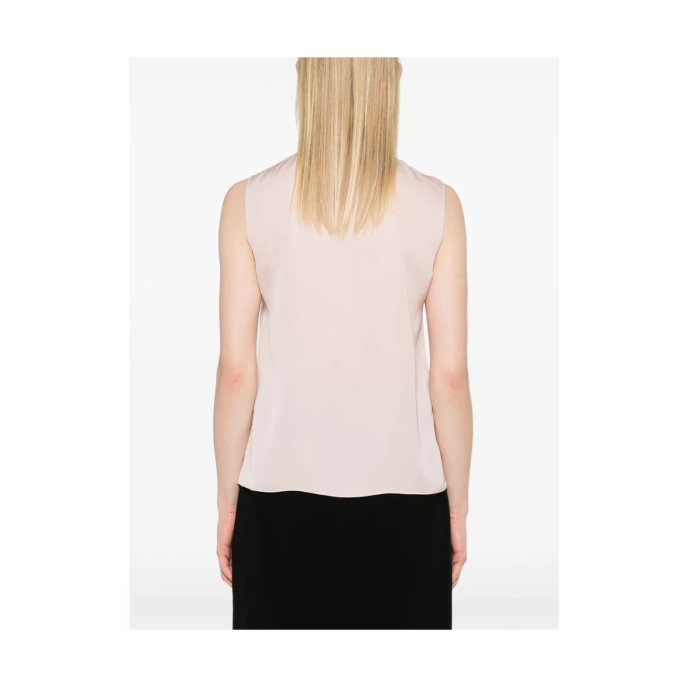 Theory Blush Pink Keyhole Sleeveless Top Pink Dames