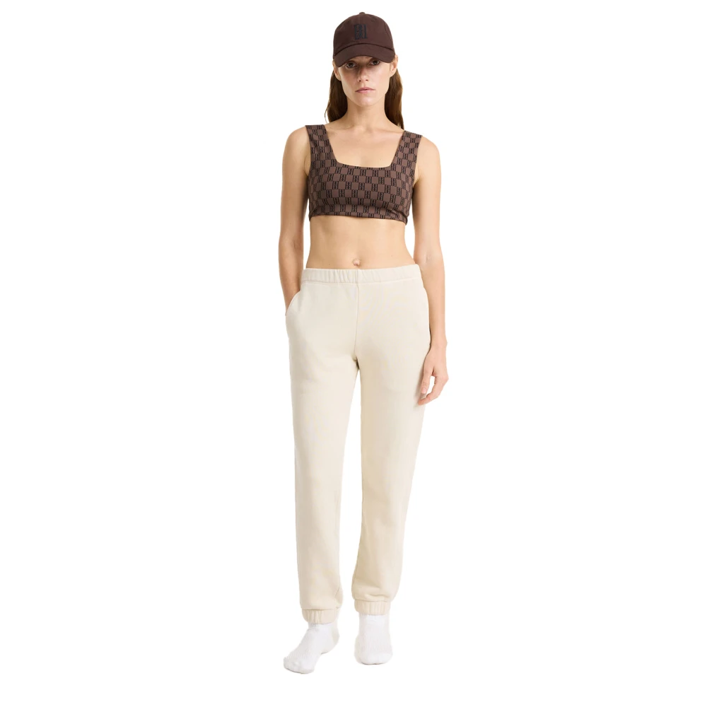 By Malene Birger Sportieve Logo-Gebreide Crop Top By Herenne Birger Brown Dames