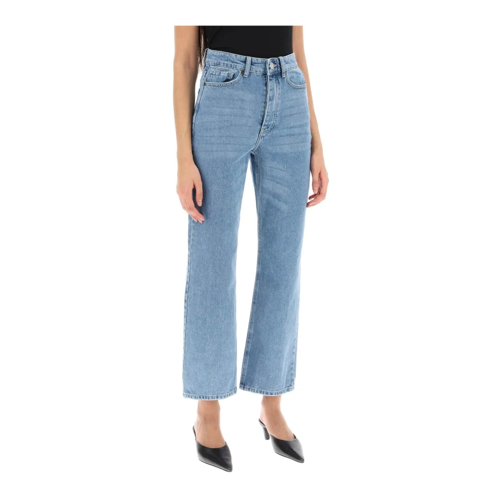 By Malene Birger Biologische Denim Cropped Jeans By Herenne Birger Blue Dames
