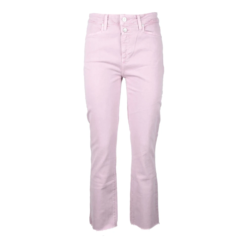 Paige Klassieke Denim Jeans Pink Dames