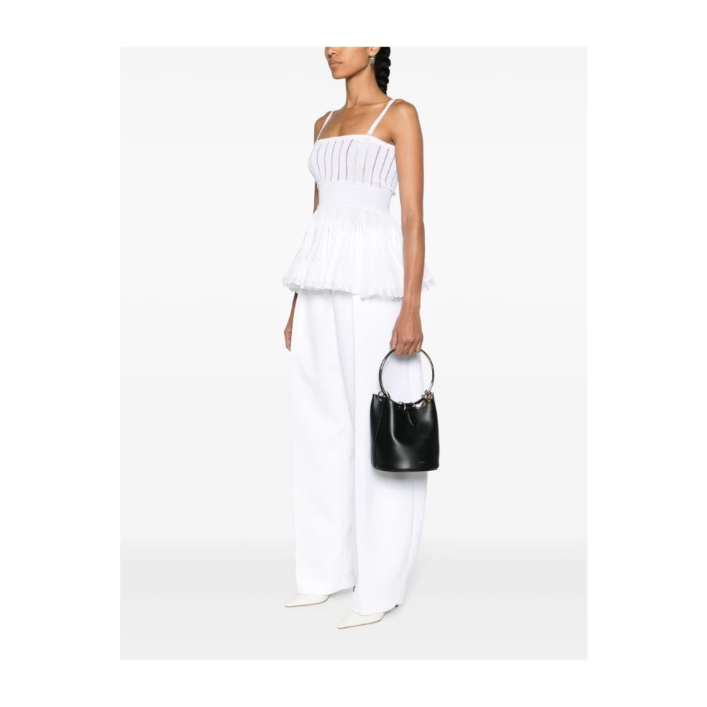 Alaïa Zwarte Leren Bucket Tas Ring Detailing Black Dames