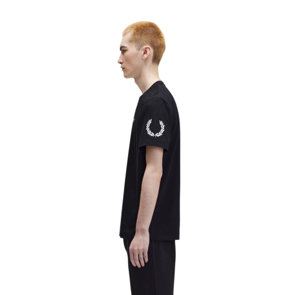 Fred Perry Casual Katoenen T-shirt voor Dagelijks Gebruik Black Heren
