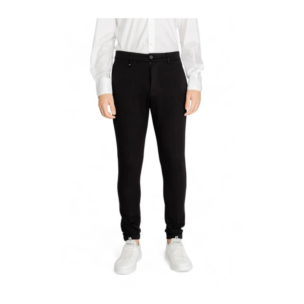 Antony Morato Zwarte broek met ritssluiting en knoopsluiting Black Heren