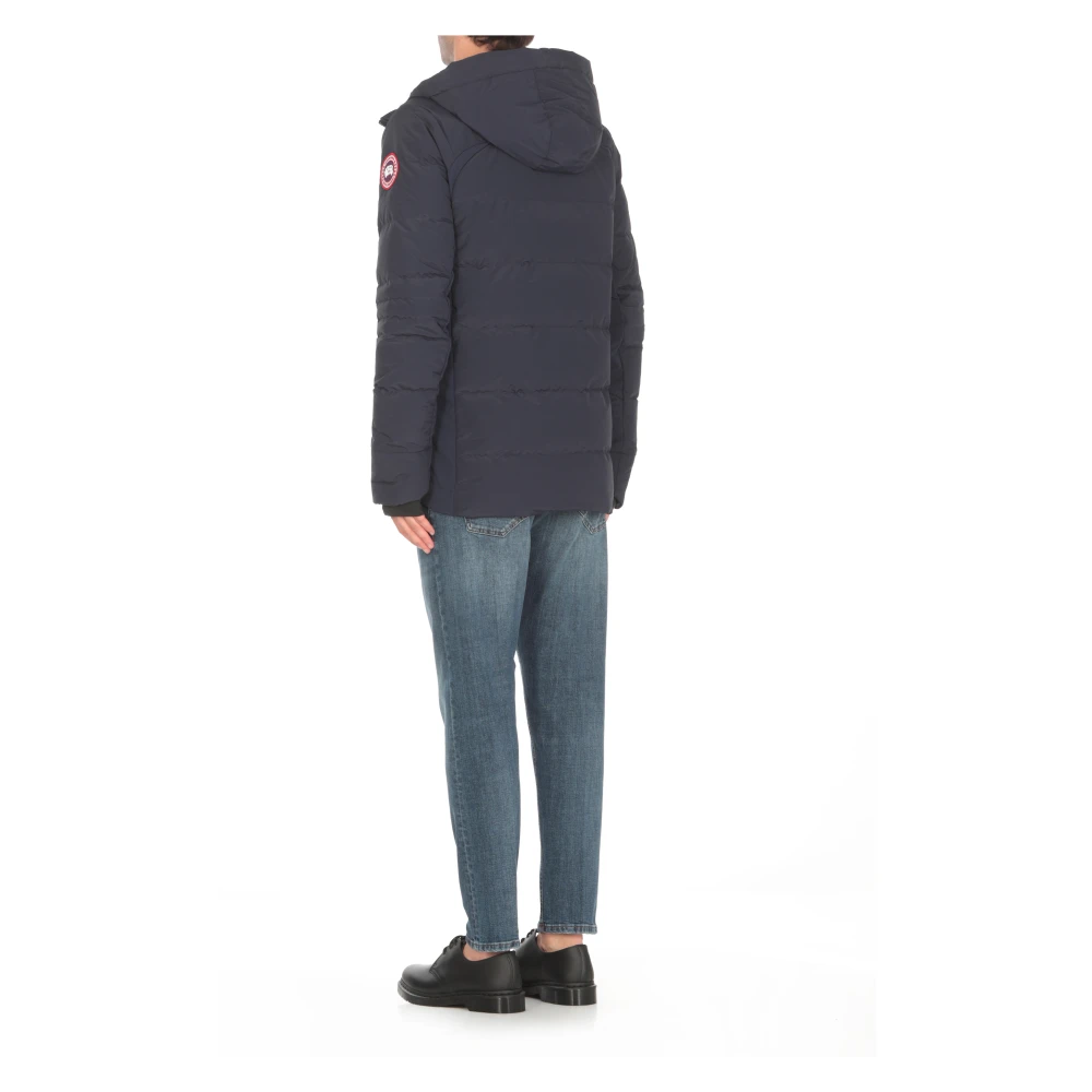 Canada Goose Blauwe gewatteerde donsjas met capuchon Blue Heren