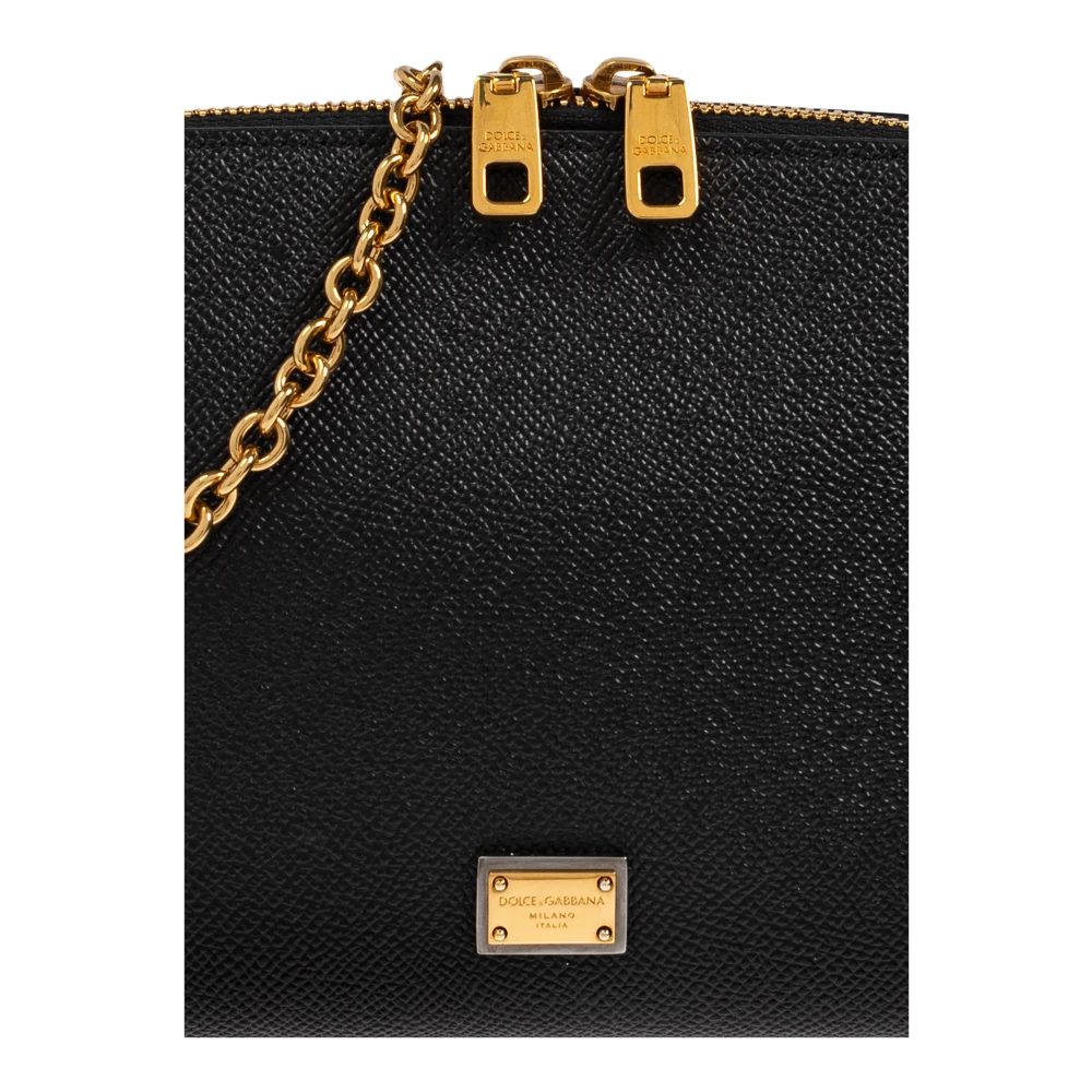 Dolce & Gabbana Leren schoudertas Black Dames