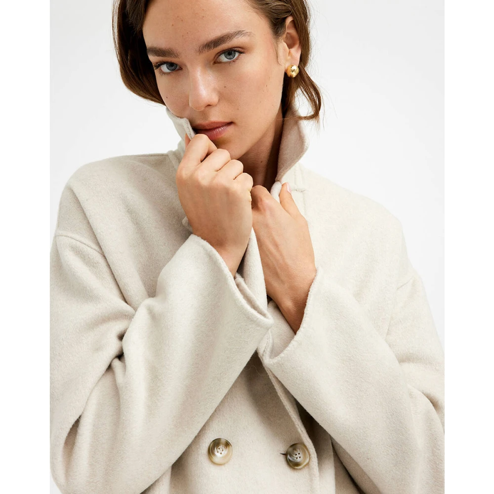 Gustav Elia Wollen Jas Beige Dames