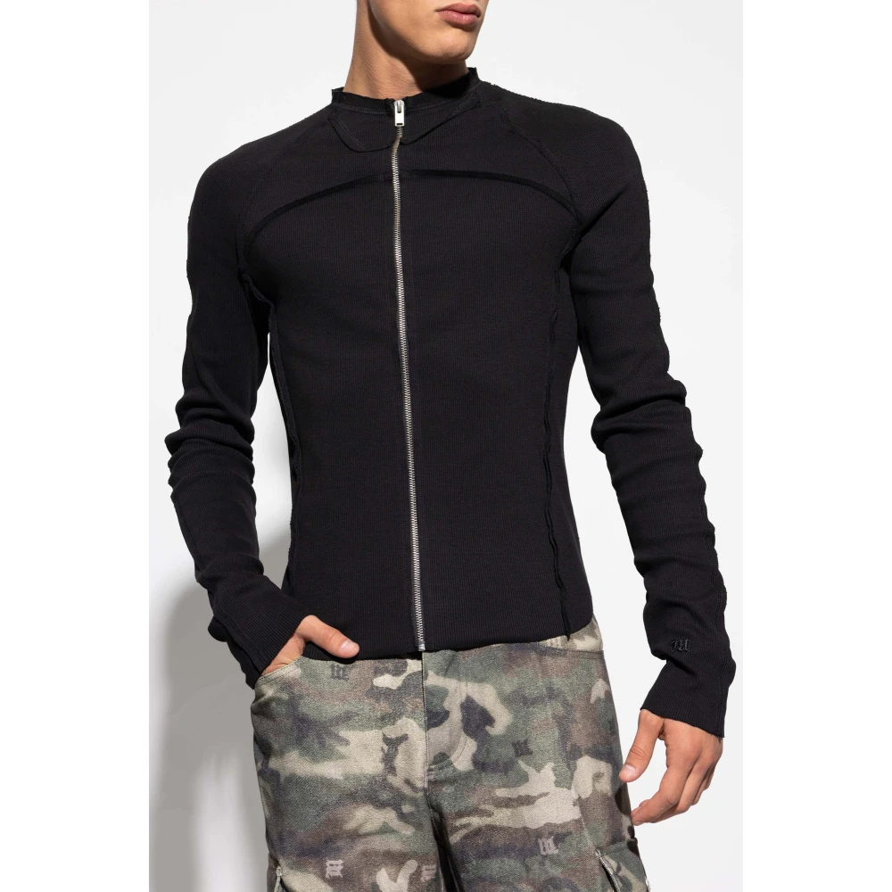 Misbhv Geribbelde trui Black Heren