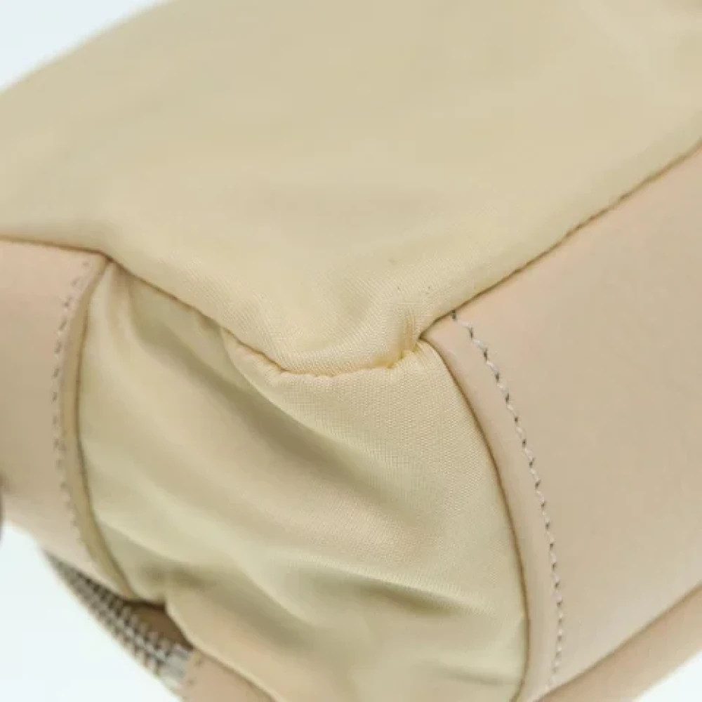 Prada Vintage Pre-owned Fabric clutches Beige Dames