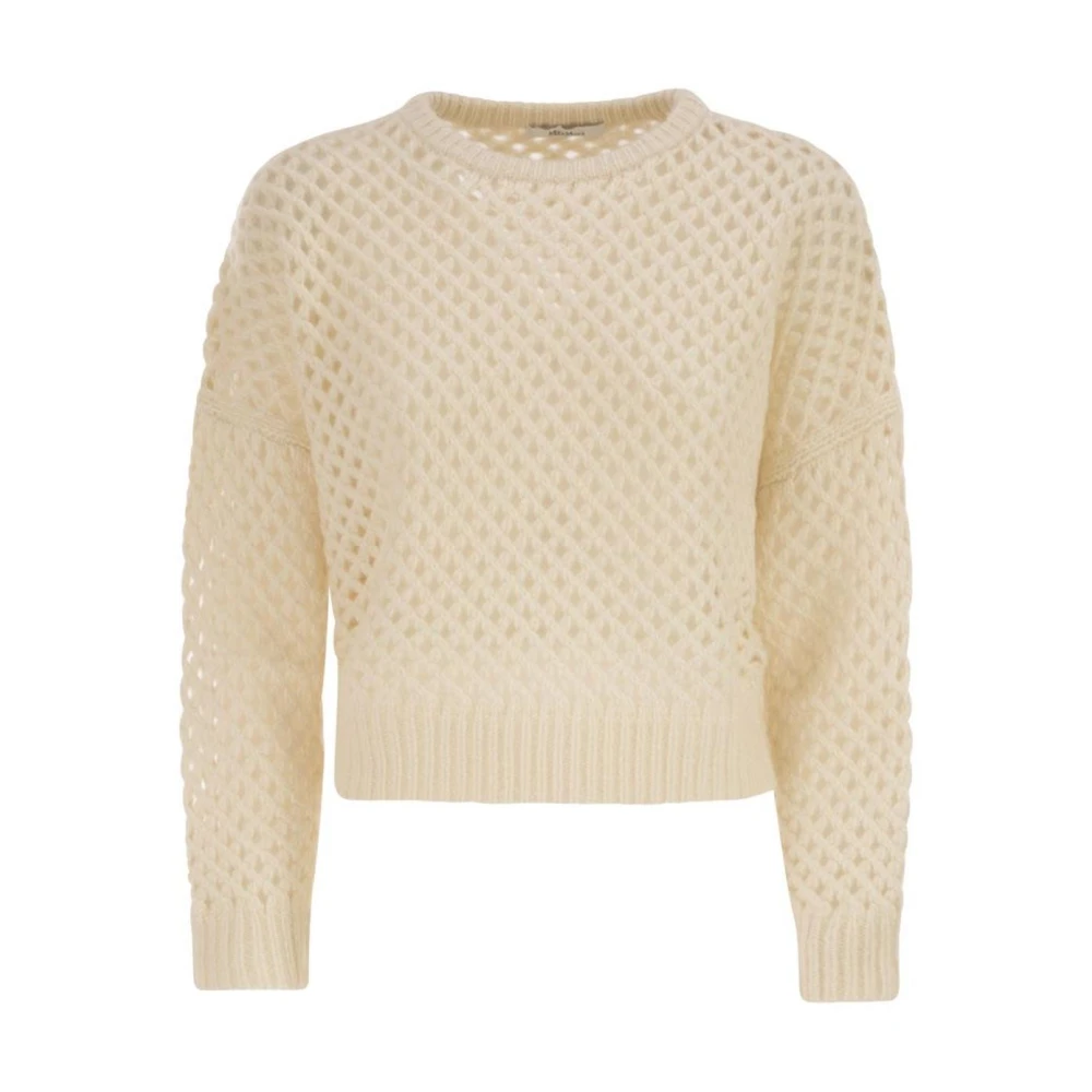 Max Mara Beige Cashmere And Silk Jumper - Female - Cashmere Knitwear - Xs - Knitwear
