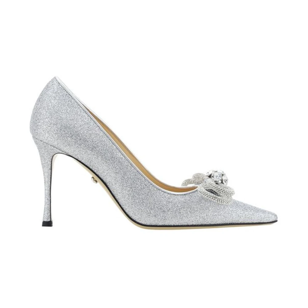 Glitter Bue Stiletthæl Pumps