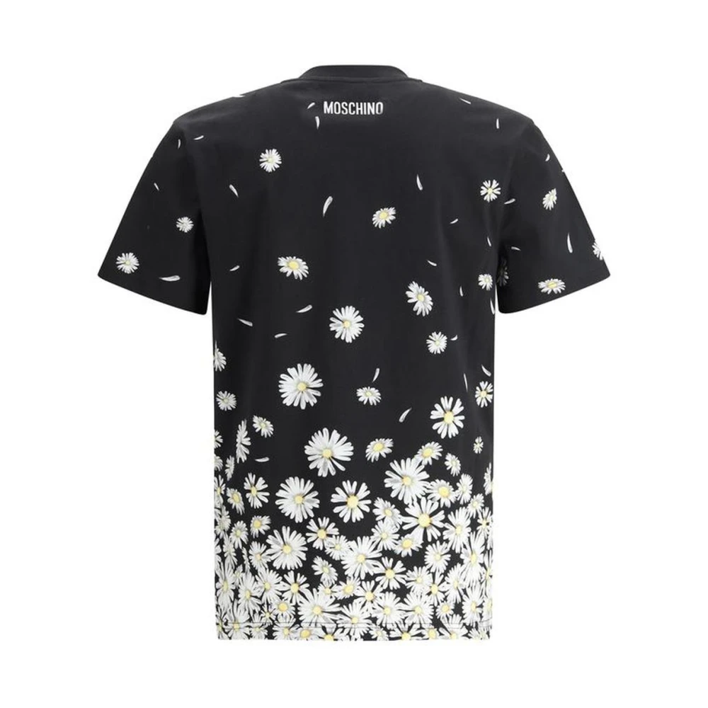 Moschino Madeliefjes Bloemen T-shirt Stijlvol Ontwerp Black Heren